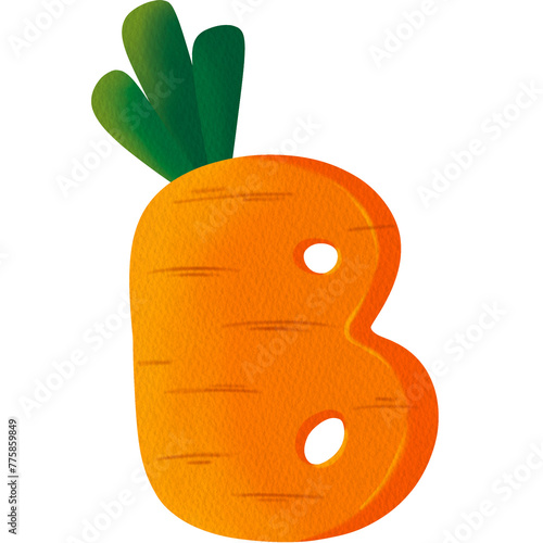 carrot alphabet b