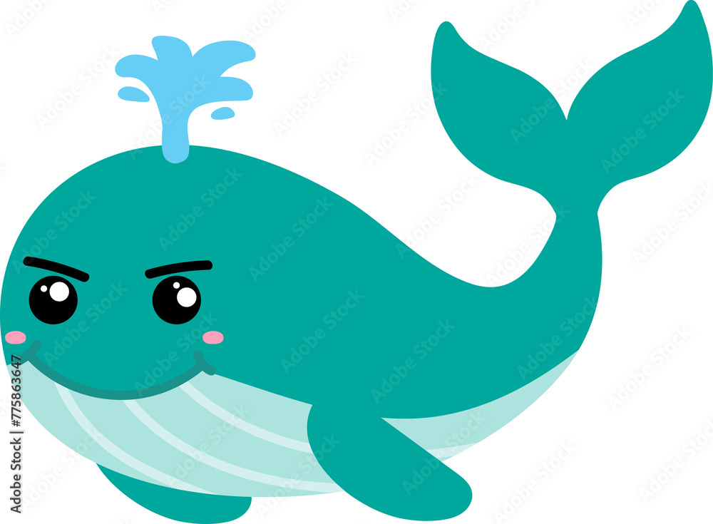 cute whale cartoon, sea animal cute whale cartoon, sea animal
