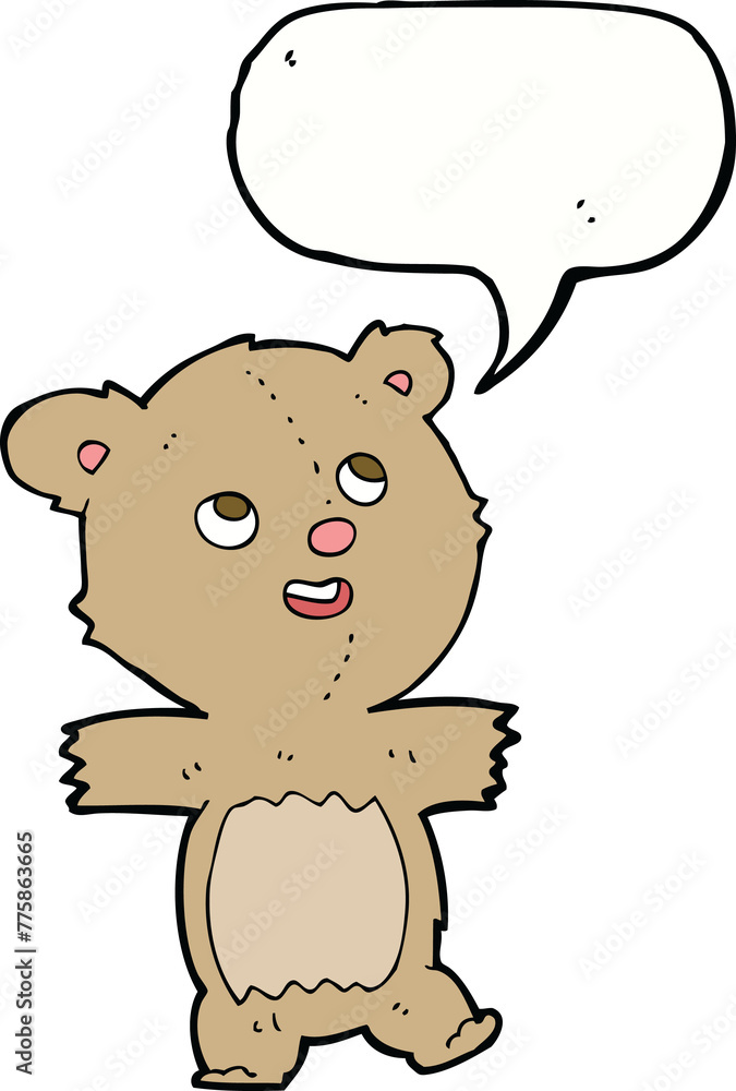 cartoon teddy bear with speech bubble cartoon teddy bear with speech bubble