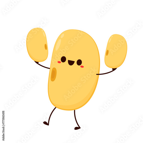 Soybean vector. Soybean character design.
