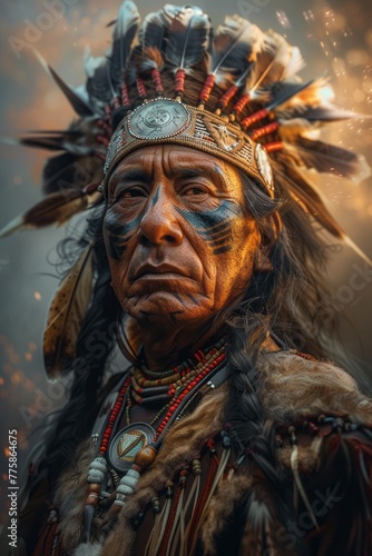 Indigenous Chief Portrait
