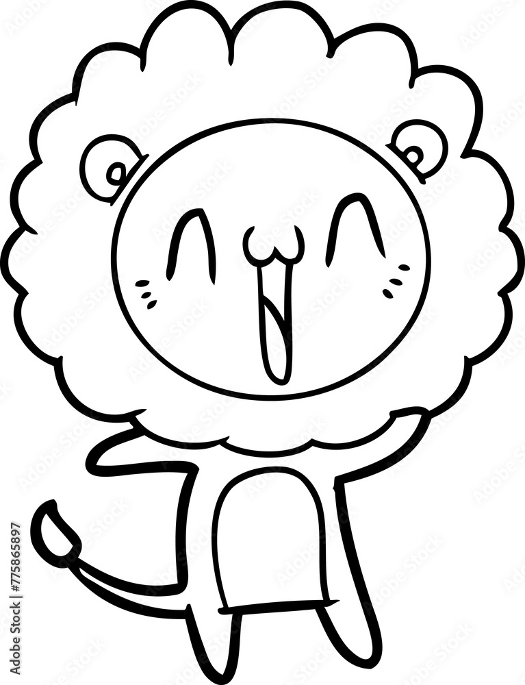 happy cartoon lion happy cartoon lion