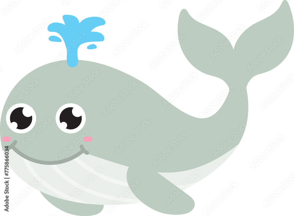 cute whale cartoon, sea animal cute whale cartoon, sea animal