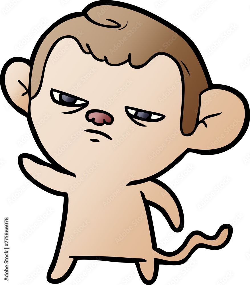 cartoon annoyed monkey cartoon annoyed monkey