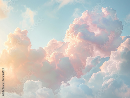 Ethereal pastel clouds, airy lightness