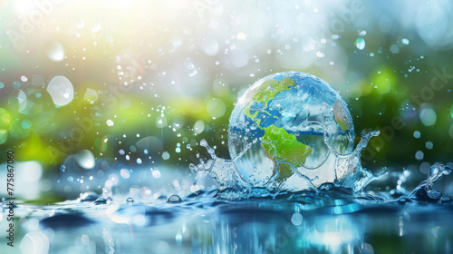 Water Globe With Floating Leaf