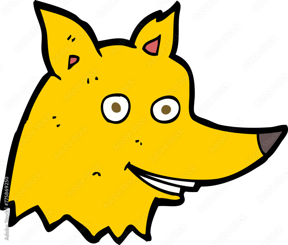 cartoon fox head cartoon fox head
