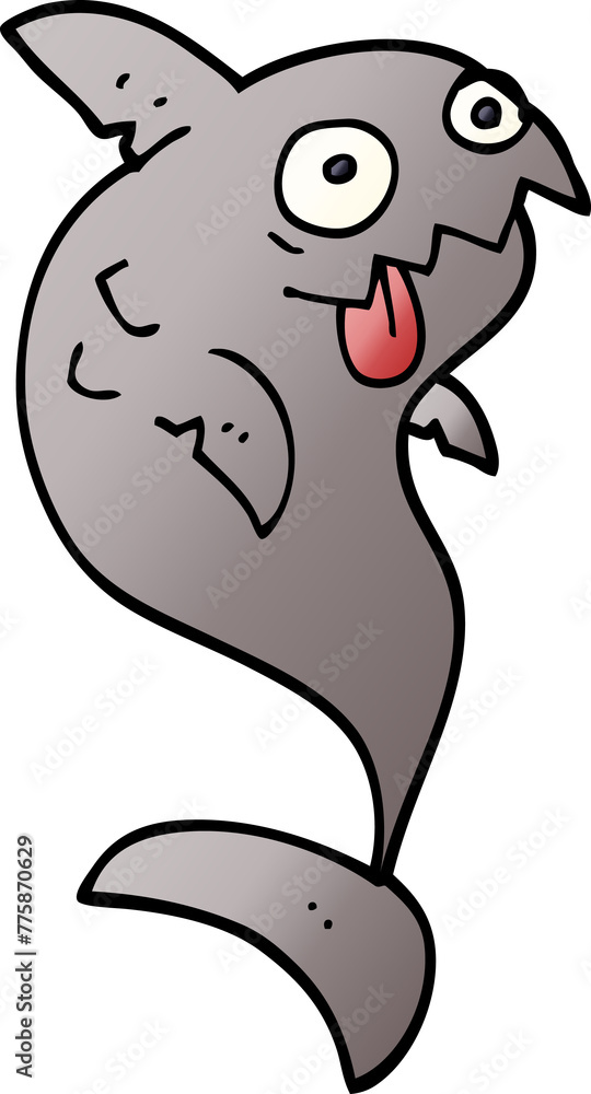 cartoon doodle deadly shark