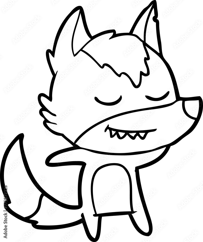 friendly cartoon wolf friendly cartoon wolf
