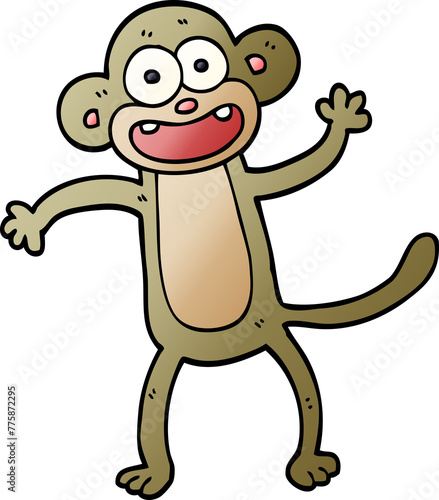 cartoon doodle crazy monkey