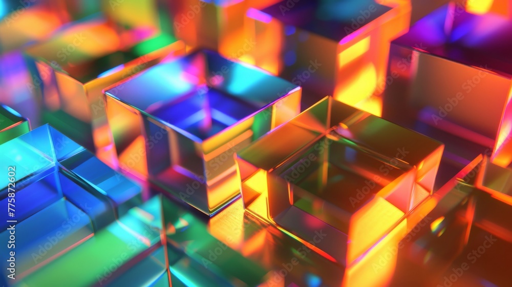 abstract colored glass cube blocks background abstract colored glass cube blocks background