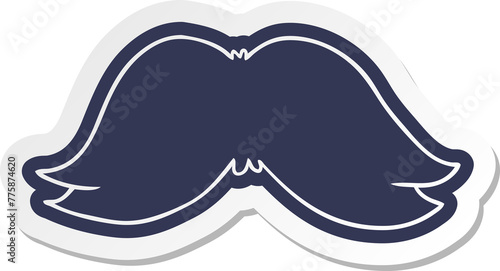 cartoon sticker of a mans moustache photo