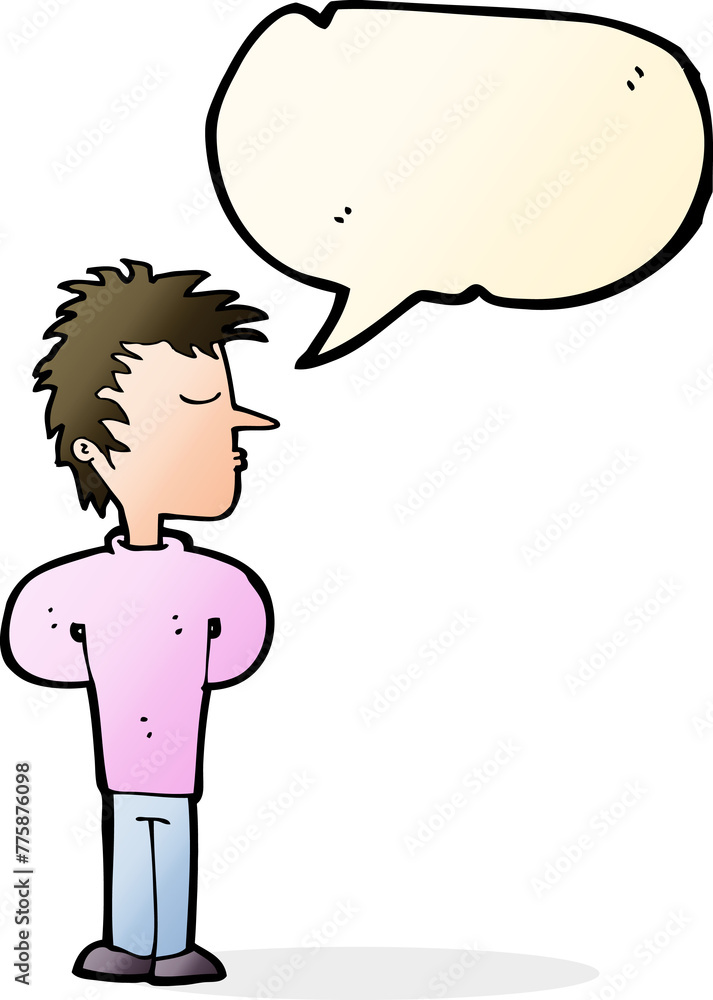 cartoon man ignoring with speech bubble cartoon man ignoring with speech bubble
