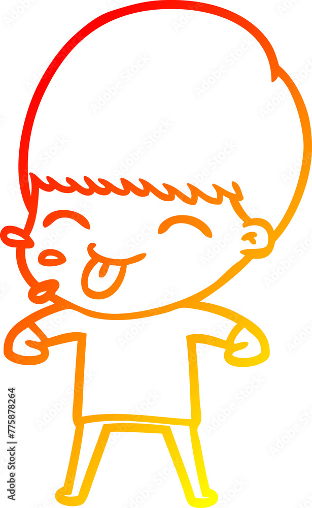 warm gradient line drawing of a cartoon rude man warm gradient line drawing of a cartoon rude man