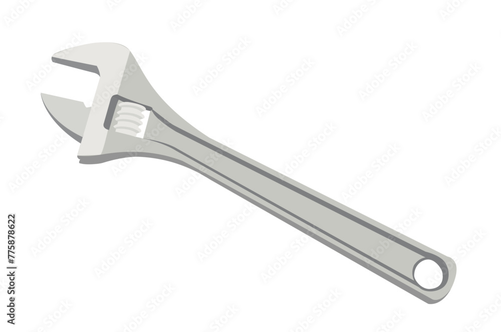 Vector Isolated Illustration of a Wrench. Vectorial illustration on a white background Vector Isolated Illustration of a Wrench. Vectorial illustration on a white background