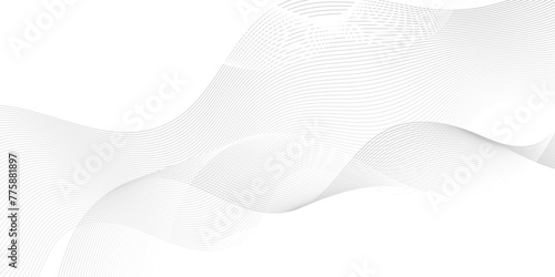 	
Vector Abstract creative wavy thin blend line on and white violet gradient Technology, data science, geometric border. Isolated on white wave element for dynamic smooth design background.