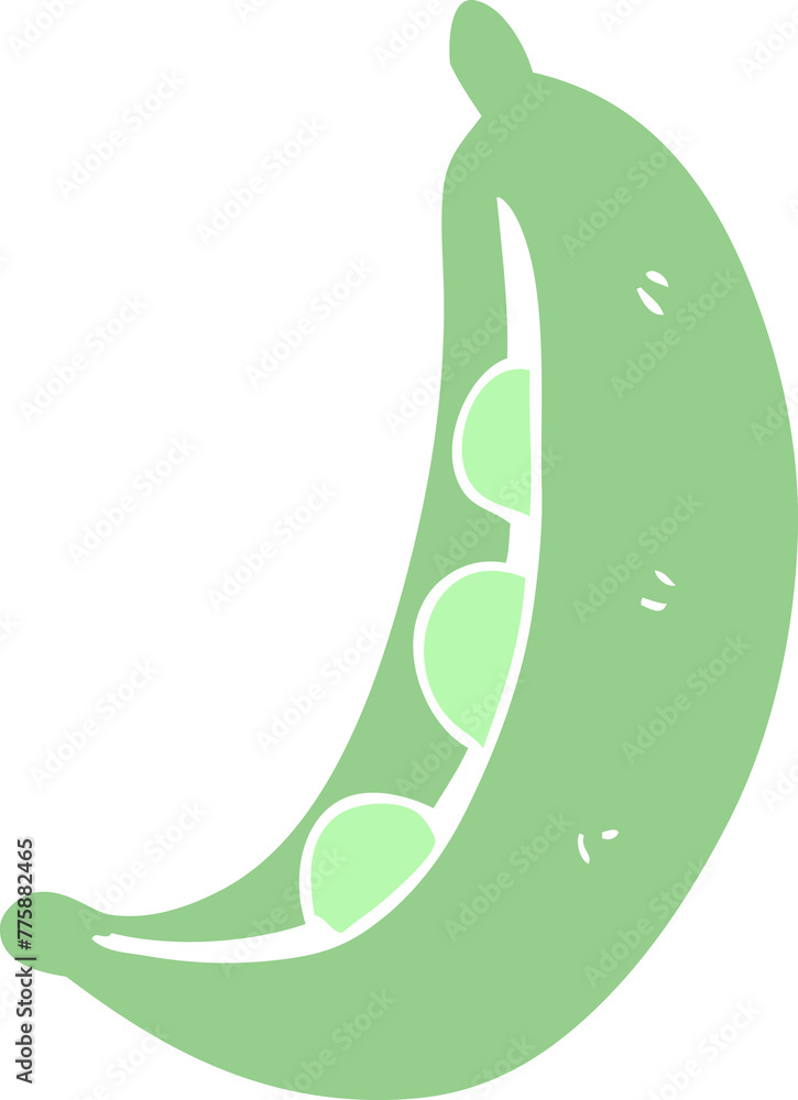 flat color illustration of peas flat color illustration of peas