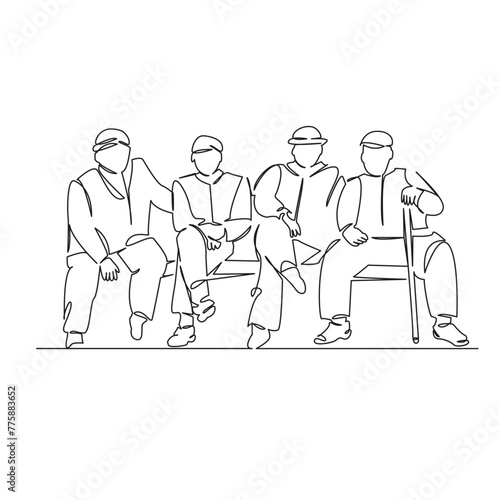 four old pensioners