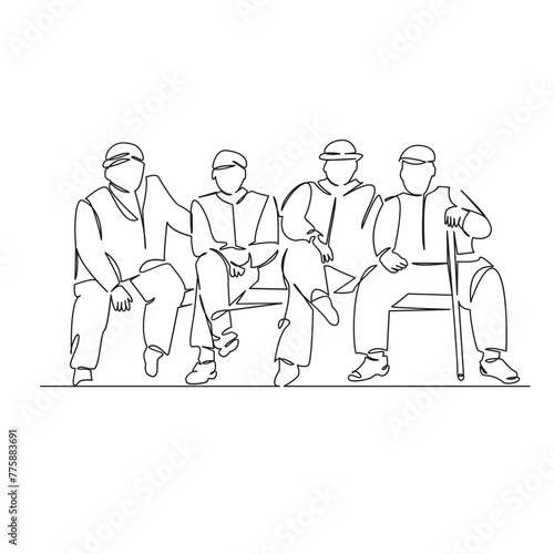 four old pensioners