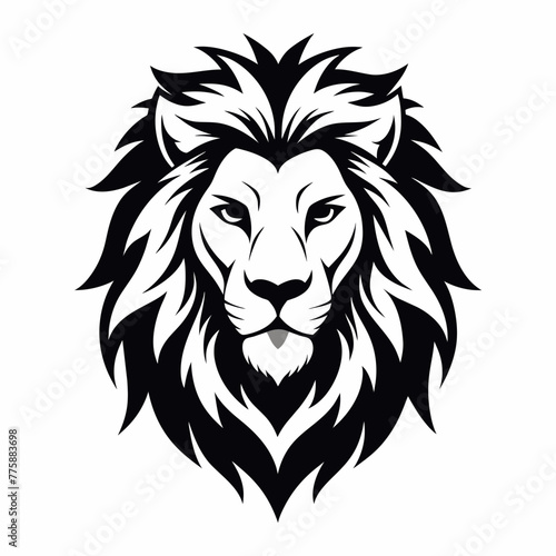 lion---head-silhouette-vector-on-white-background