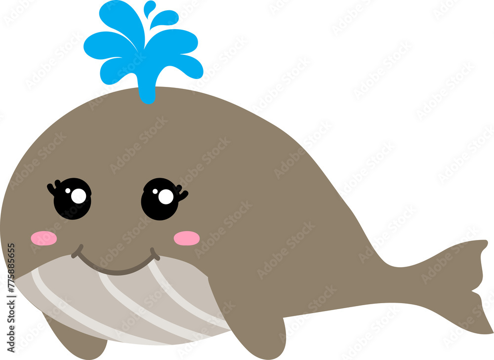 cute whale cartoon, sea animal cute whale cartoon, sea animal