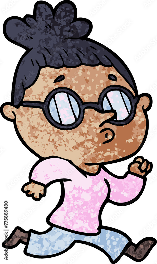 cartoon woman wearing glasses cartoon woman wearing glasses