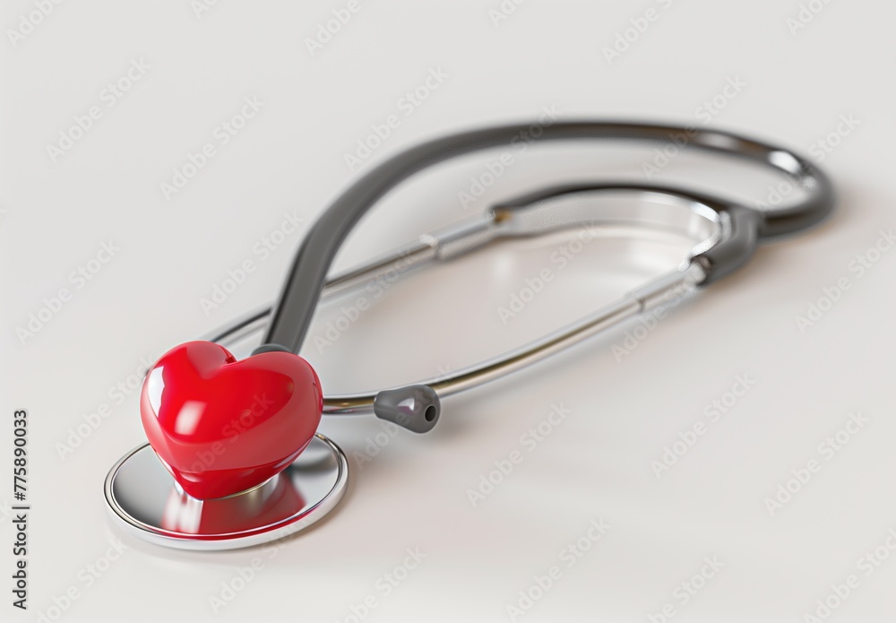 a red heart with a stethoscope near it a red heart with a stethoscope near it
