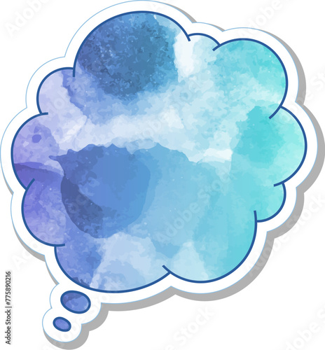 watercolor chat bubble sticker