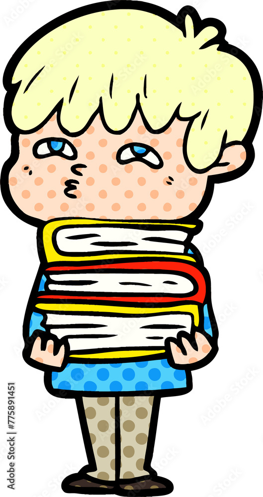 Fototapeta premium cartoon curious man