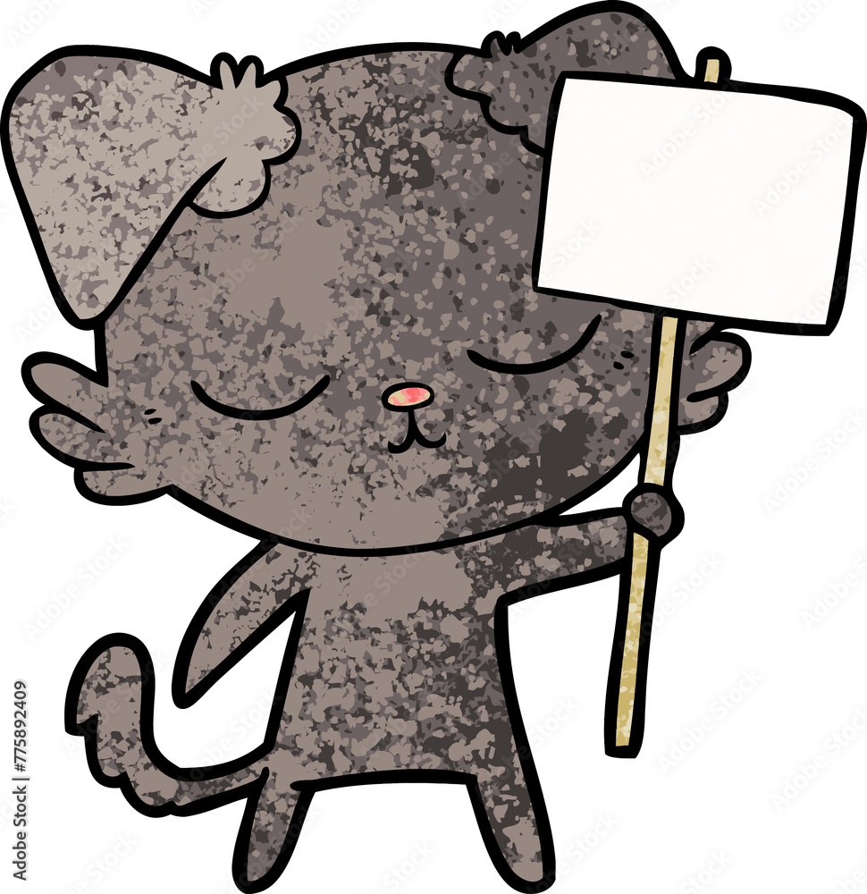 Obraz premium cute cartoon dog