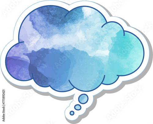 watercolor chat bubble sticker
