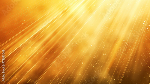 A dazzling display of golden rays blazing with sparkling particles radiating outward