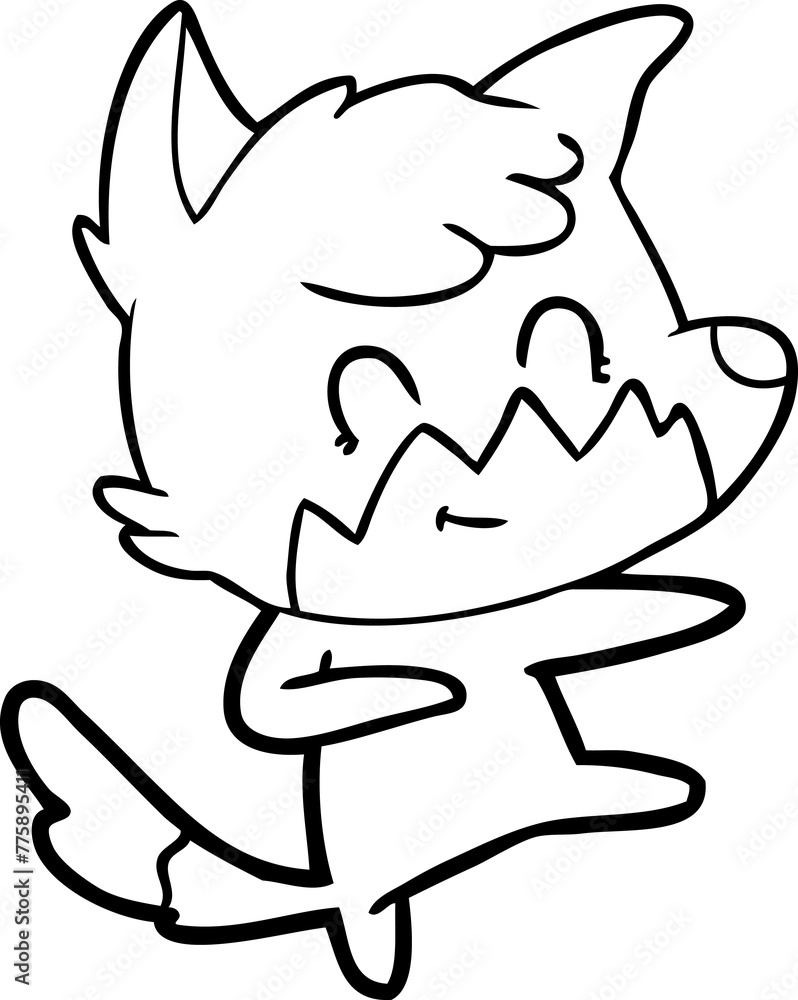 cartoon friendly fox cartoon friendly fox