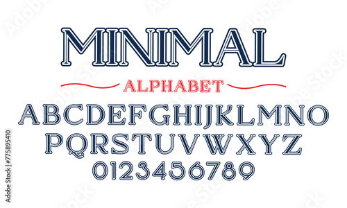 Editable typeface vector. Minimal sport font in american style for football, baseball or basketball logos and t-shirt.	
