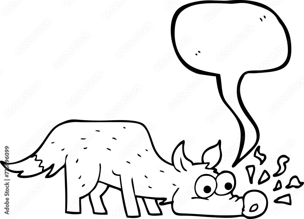 freehand drawn speech bubble cartoon dog sniffing freehand drawn speech bubble cartoon dog sniffing