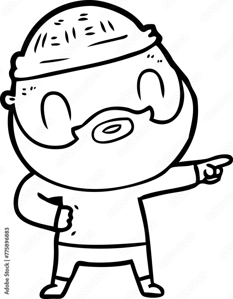 cartoon bearded man cartoon bearded man