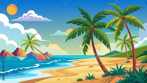palms-beach vector design 