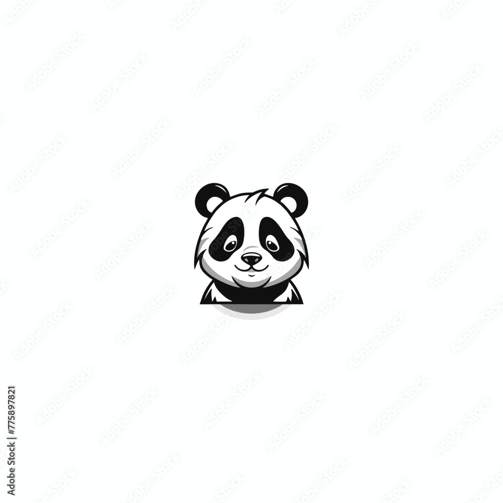 Panda portrait, Panda head mascot logo illustration, Panda character. Panda portrait, Panda head mascot logo illustration, Panda character.