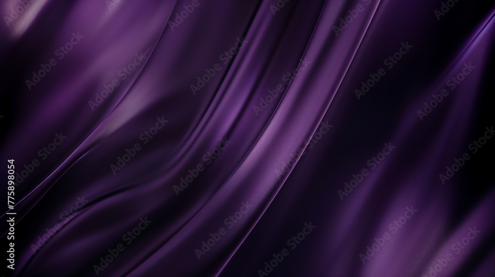 Obraz premium Close-up view of a beautiful and elegant purple satin cloth texture, perfect for luxury and sophistication themes