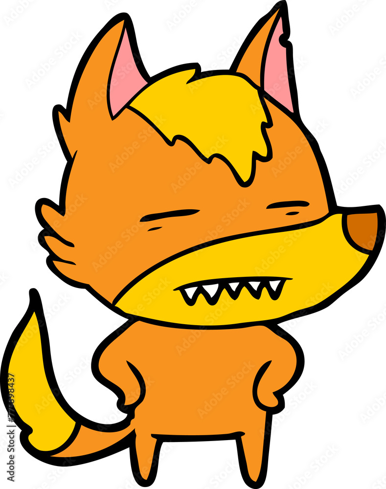Fototapeta premium fox cartoon character