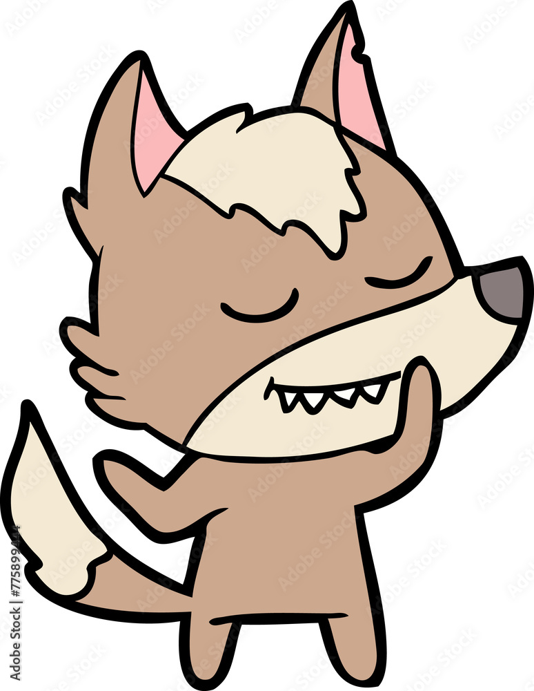 friendly cartoon wolf friendly cartoon wolf