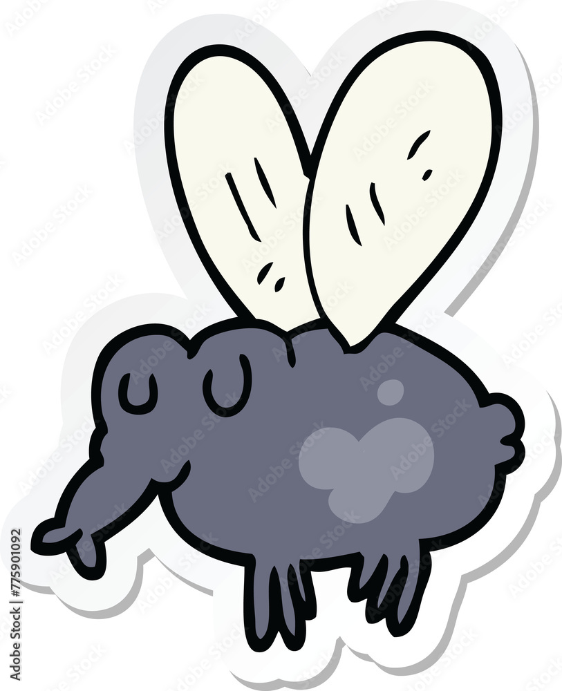 sticker of a cartoon fly sticker of a cartoon fly