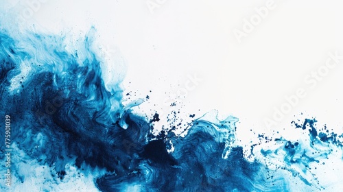 Detailed view of blue substance on white background. Perfect for science or medical concepts