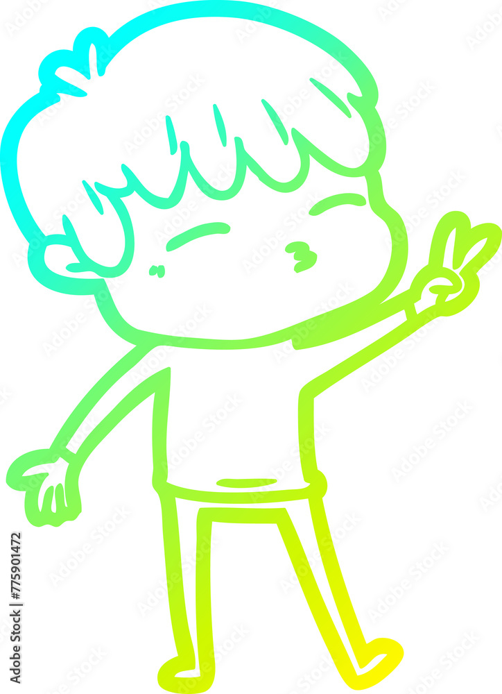 cold gradient line drawing of a cartoon frustrated man cold gradient line drawing of a cartoon frustrated man