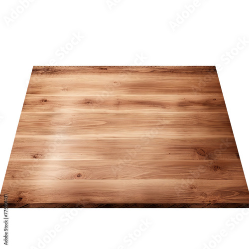 illustration of wooden table empty, Isolated on transparent PNG background, Generative ai