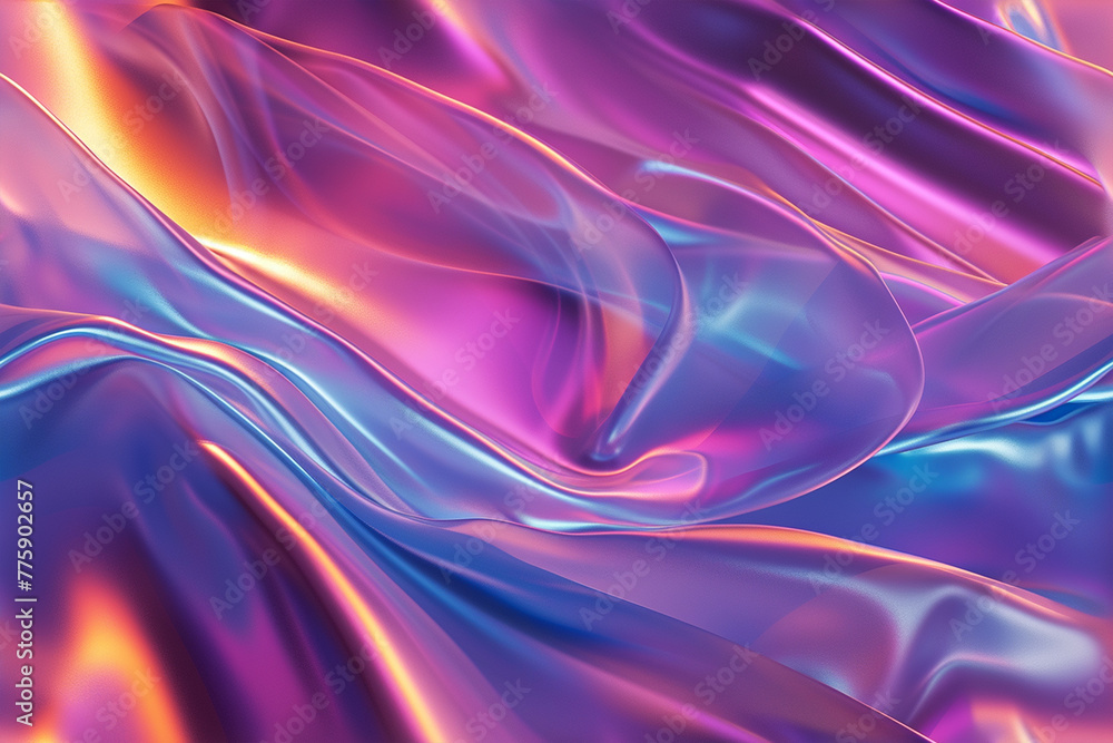 Abstract holographic 3D wavy background Abstract holographic 3D wavy background