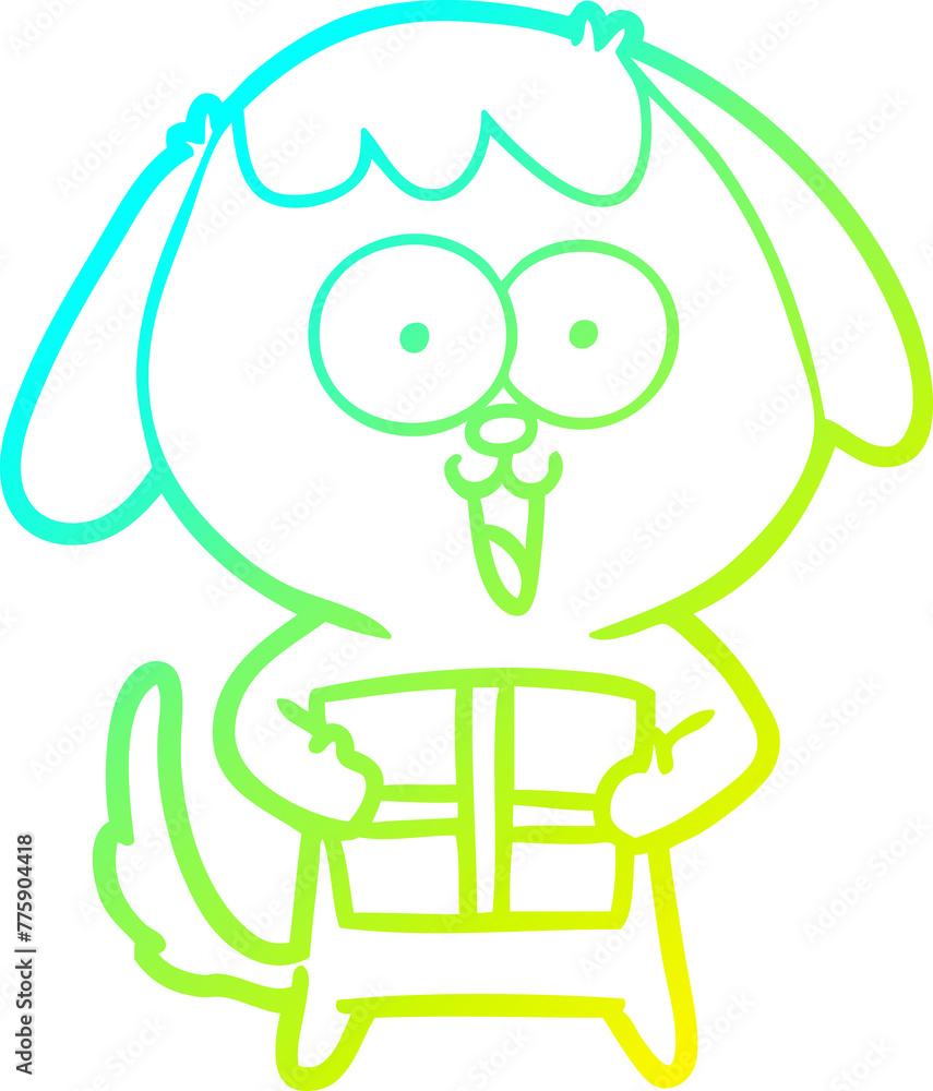 cold gradient line drawing of a cute cartoon dog cold gradient line drawing of a cute cartoon dog
