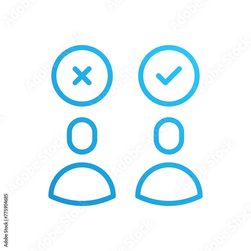 yes or no vector icon