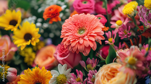A Bunch of Flowers in a Vase
