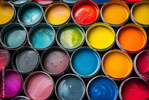 Color paint cans 